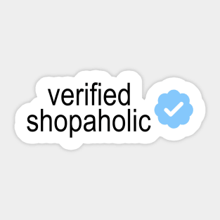 Verified Shopaholic Sticker